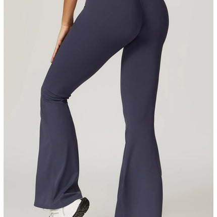 Flare Leggings Yoga Pants Women Bell-bottoms Yoga Tights High Waist Fitness Pants Stretch Gym Workout Sports Push Up Leggings PlatiNum