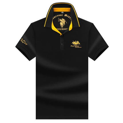 Men's Embroidered Short Sleeve Polo Shirt Casual Fashion Comfortable Summer Top