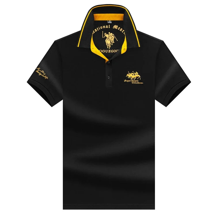 Camicia POLO a maniche corte moda casual ricamata da uomo Top comodo estivo