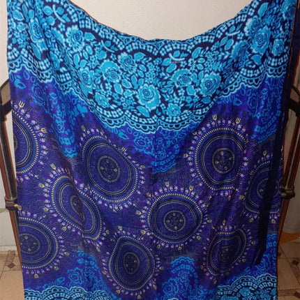 Abito da donna Boho Maxi Wrap Gonna lunga con allacciatura Abito da spiaggia Copricostume Abito vintage bohémien regolabile a vita alta in rayon platinumshop