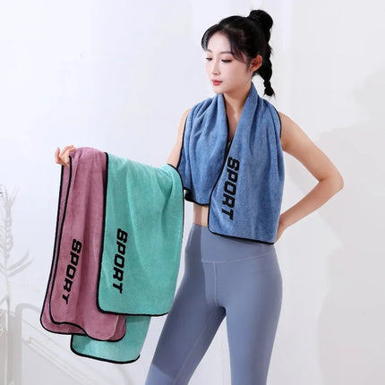 Asciugamano sportivo da palestra Asciugamano da bagno in fibra ultrafine Allenamento Yoga Asciugamani da spiaggia Asciugatura rapida Esercizio Assorbimento del sudore Asciugamano ad asciugatura rapida