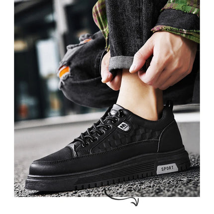 Men's Flat Casual Shoes Spring Breathable Soft-Sole Anti-Slip Outdoor Walking Shoes Youth Fashion White Shoes Sports Board Shoes