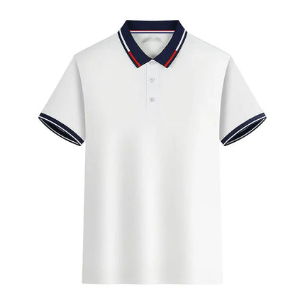 Men's short sleeve top daily casual short sleeve T-shirt with lapel casual short sleeve men's casual T-shirt
