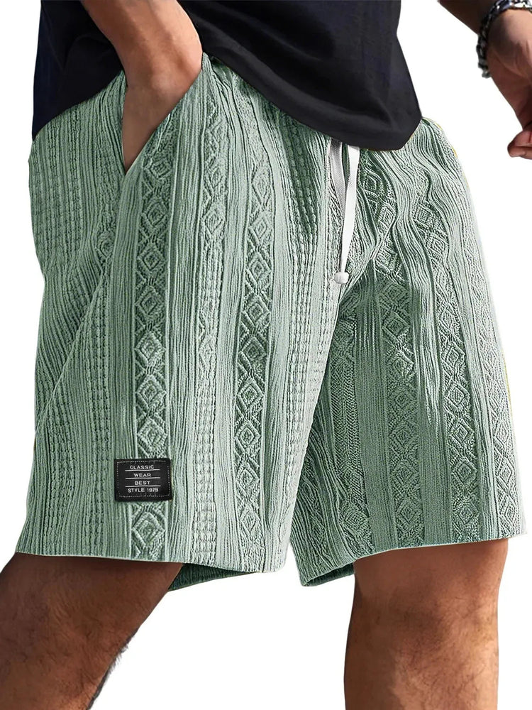 Pantaloncini Casual Jacquard da Uomo, Stile Harajuku, Tinta Unita, Pantaloni Corti alla Moda, Abbigliamento Retrò da Uomo, Streetwear Nuovo platinumshop