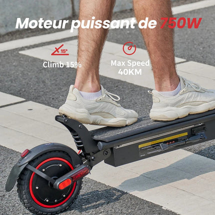 Scooter elettrico W8 Motore da 9,3 pollici 750W 48V14Ah Doppia sospensione 30-40 km Portata 40 km/h Velocità Pneumatici fuoristrada con APP E Scooter platinumshop
