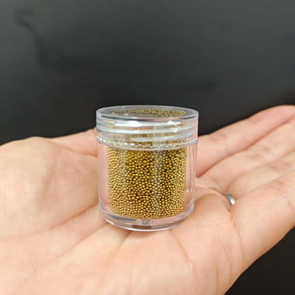 1000Pcs Gold/Silver Caviar Mini Nail Art Beads 24-Colors Micro Stainless Steel Metal Round Ball 1mm Gold Silver Manicure Bead 2028