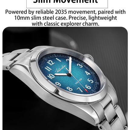 ADDIESDIVE 2026 New Luxury Men Quartz Watch 100M Waterproof Sapphire Glass Super Luminous Stainless Steel Business Wristwatches
