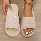 Ciabatte Casual da Donna in Canapa, Pantofole da Casa Primavera Estate, Scarpe da Donna di Lusso Firmate Moda 2026, Ciabatte da Interno con Suola Morbida Eleganti