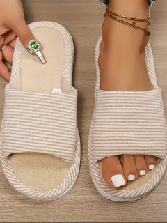 Ciabatte Casual da Donna in Canapa, Pantofole da Casa Primavera Estate, Scarpe da Donna di Lusso Firmate Moda 2026, Ciabatte da Interno con Suola Morbida Eleganti