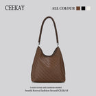 CEEKAY 2026 Nuova Borsa Hobo Intrecciata, Borsa a Spalla Retrò con Trama a Spina di Pesce e Manico Intrecciato, Borsa Tote Casual da Donna