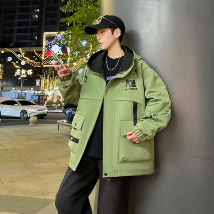 High Quality Men's Casual Hooded Jackets 2026 Spring Autumn Outdoor Coat Youth Streetwear Plus Size M-4XL Top Windproof Clothing