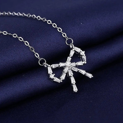 925 Sterling Silver Necklace For Women Round Pendent Sparkling Pave CZ Necklace Fashion Anniversary Birthday Jewelry Gifts N325 PlatiNum