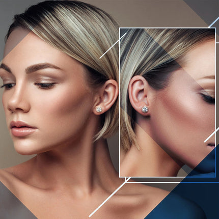 TUHE Unisex Classic Round Moissanite Earrings 925 Silver  For Women  D Color VVS1 Moissanite Round Earrings Fine Jewelry PlatiNum