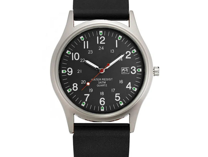 Orologi economici di marca da uomo Studenti Moda Casual Cinturino in silicone Sport Militare Data Orologio da polso al quarzo Nero Relogio Masculino platinumshop