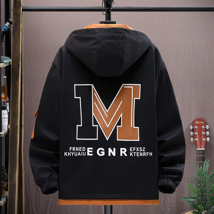 Casual Men's Hooded Jacket 2025 Spring Autumn New Product Thin Coat Top Windbreaker Street Wear Men's Coat