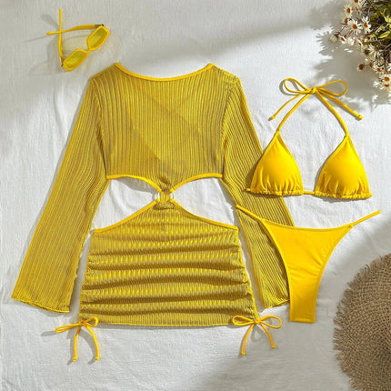 2026 Bikini sexy Costumi da bagno femminili Costumi da bagno a tre pezzi da donna Costumi da bagno da spiaggia Costumi da bagno Bikini brasiliano Set Bagnante da piscina platinumshop