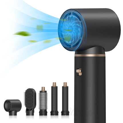 Multi-Functional 5-in-1 Hair Dryer Styler Hot Air Brush Detachable Round Paddle Comb Straighten And Curl Hair Home Styling Tool