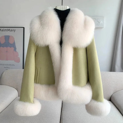 2026 Winter New Faux Fur Jacket Women's Overcoat Fashion Loose Thickened Warm Parker Coat Women's Down Jacket Outwear Casaco