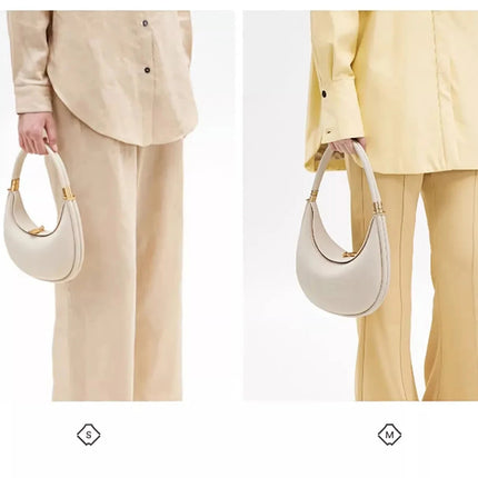 2025 Luxury Quality Half Moon Women's Shoulder Bag Crossbody Aesthetic Bags Women's Handbag Lock Catch Designer Underarm Bags PlatiNum