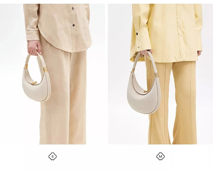2025 Luxury Quality Half Moon Women's Shoulder Bag Crossbody Aesthetic Bags Women's Handbag Lock Catch Designer Underarm Bags PlatiNum