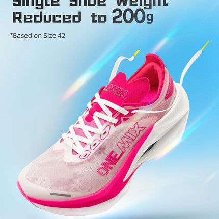 ONEMIX Nuove Scarpe da Corsa Professionali Marathon con Piastra in Carbonio a Tutta Lunghezza, Supporto Stabile e Assorbimento degli Urti, Ultra Leggere PlatiNum