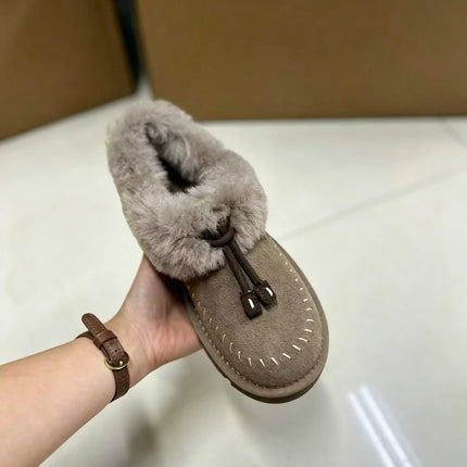 2026 New Vintage Thick-soled Warm-weather Women's Cotton Shoes, Fashionable Half-Ankle Cotton Boots