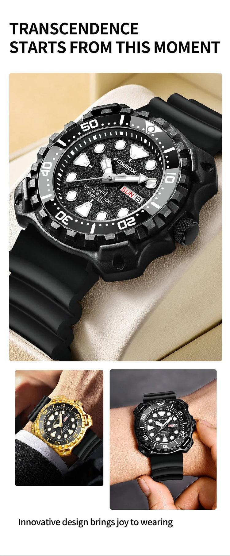 Orologio da uomo LIGE 2026 alla moda, orologio sportivo di lusso con quadrante grande, impermeabile, luminoso, al quarzo, con datario, per uomo, marca Foxbox platinumshop