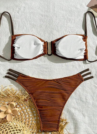 Nuovi Bikini Sexy 2025 Costumi da Bagno Donna Push-Up Abbigliamento da Spiaggia Femminile Costumi da Bagno Brasiliani Set Bikini per Piscina PlatiNum