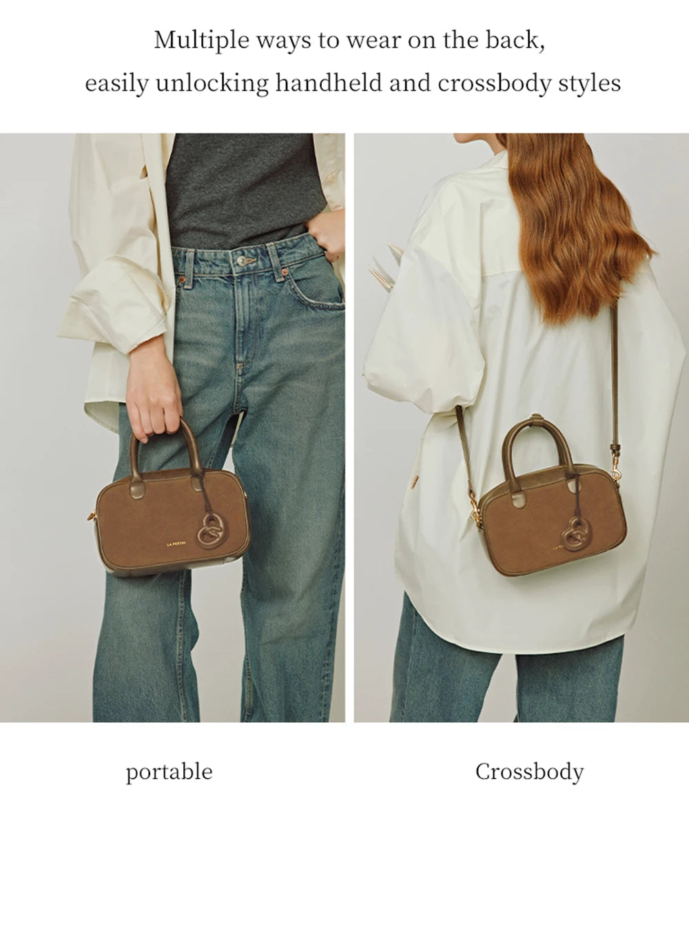 LA FESTIN Original Brand 2025 New Handbag Women Fashion Designer Shoulder Crossbody Bag lady Leather Bag Classic Retro Bag