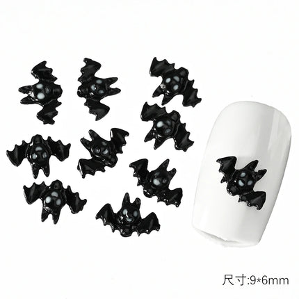 10Pcs Halloween Fake Weapons with Blood Nail Charms Bloody Horror Metal Nail Art Decorations Manicure Accessories Punk Jewelry *