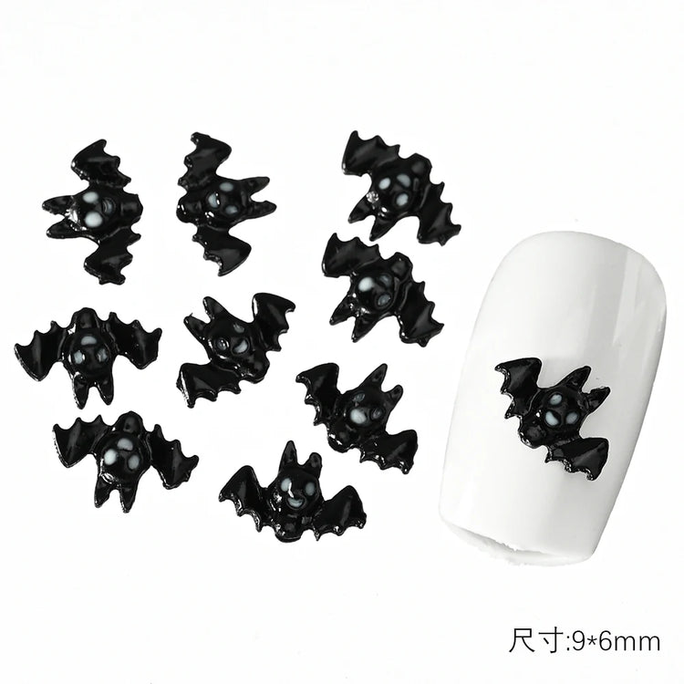 10Pcs Halloween Fake Weapons with Blood Nail Charms Bloody Horror Metal Nail Art Decorations Manicure Accessories Punk Jewelry *