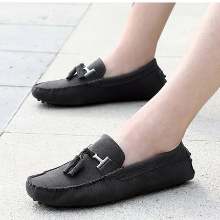 Mocassini da uomo primavera estate scarpe Casual in pelle scamosciata Slip-ons da uomo Luxury Brand Mocassin Man Plus Size 50 51 52 53 per piede grande