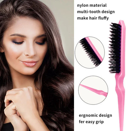 3-10pcs Hair Styling Comb Set Teasing Hair Brush Triple Teasing Comb Rat Tail Combs Edge Brush Hair Tail Tools Braid Tool Loop 2028