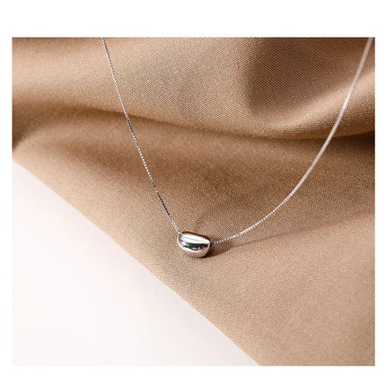 Collana in argento sterling 925 con ciondolo soia Gioielli di moda di alta qualità per catene da donna Regalo di compleanno di nozze PlatiNum
