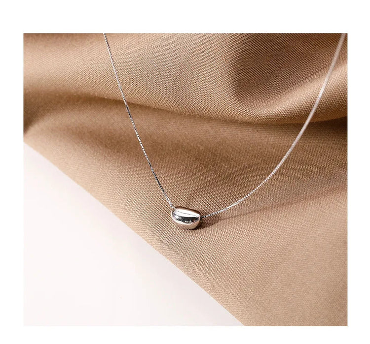 Collana in argento sterling 925 con ciondolo soia Gioielli di moda di alta qualità per catene da donna Regalo di compleanno di nozze PlatiNum
