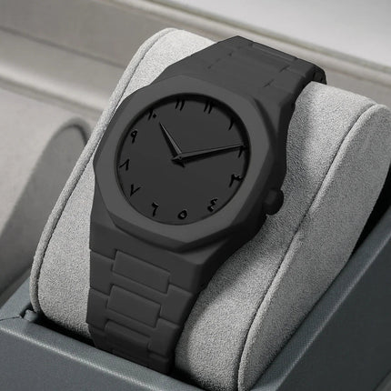 Orologio al quarzo dal design minimalista per uomo, casual, leggero, cinturino in plastica, impermeabile, sportivo, da lavoro, orologio creativo da uomo platinumshop