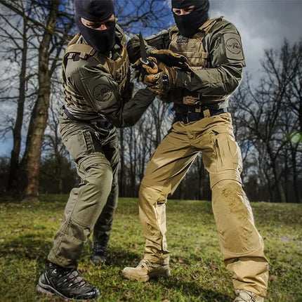 Military Tactical Pants Men's Cargo Trousers Casual Outdoor Waterproof Pants Multi-pocket Wear-resistant Breathable Workwear
