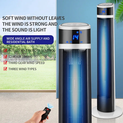 Ventilatore a Torre 2026 Nuovo Modello Aggiornato, Ventilatore da Terra, Ventilatore Verticale Silenzioso Senza Pale, Compagno per Condizionatore d'Aria, Ventilatore Elettrico Domestico Senza Pale