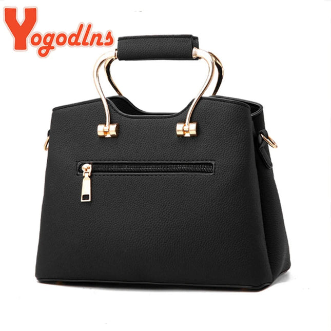 Yogodlns Luxury Pendant Handbag For Women PU Leather Tassel Shuolder Bag Designer Handle Bag Brand Shopping Mommy Shoudler Bag PlatiNum