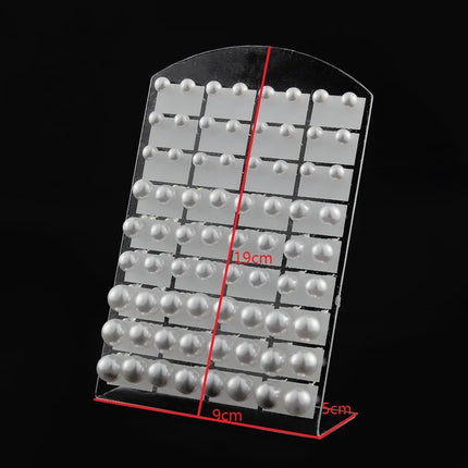 36 paia/set orecchini a bottone con perle finte rotonde bianche con gioielli in acciaio inossidabile con perline da 6 8 10 mm platinumshop