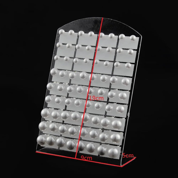 36 paia/set orecchini a bottone con perle finte rotonde bianche con gioielli in acciaio inossidabile con perline da 6 8 10 mm platinumshop