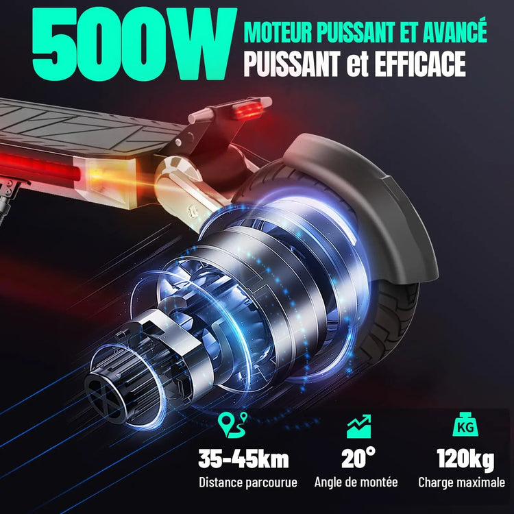 Scooter elettrici TODIMART G2, batteria 48 V 10,4 Ah, motore 500 W, pneumatici fuoristrada da 10 pollici, portata 40-45 km platinumshop