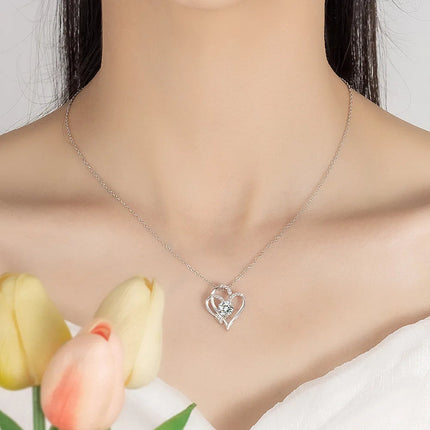 Collana in Argento 925 Scintillante per Donna e Uomo, Gioiello Raffinato per Matrimoni, Fidanzamenti, Feste, Regalo di San Valentino PlatiNum