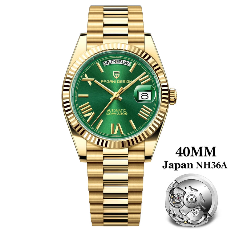 2026 Nuovo PAGANI DESIGN Oro rosa DD40 Orologio automatico di lusso da uomo Orologi da polso meccanici da uomo Giappone NH36A AR Vetro zaffiro