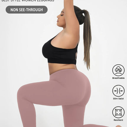 Plus Size Super Soft Sport Leggings For Women  No See Through Workout Running Yoga Athletic running Leggings PlatiNum