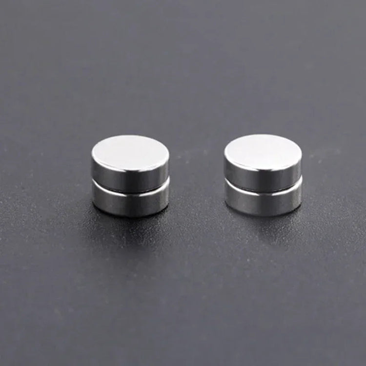 3 paia di orecchini a clip magnetici resistenti in cristallo per uomini e donne Orecchini con magnete zircone rotondo punk Gioielli non penetranti platinumshop