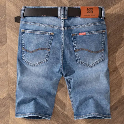2025 Estate Marca Stretch Sottile Bermuda Masculina Cotone Denim Jeans Jorts Uomo Al Ginocchio Morbido Ropa Hombre Pantaloncini