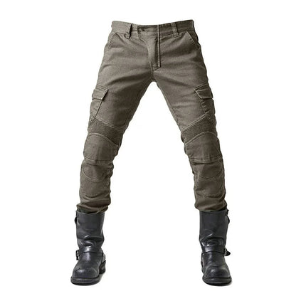 Men Denim Cargo Skinny Solid Pockets Pencil Pants Washed Ankle Length Jeans Vintage Moto Biker 2024 Summer Slim Fit Sheath PlatiNum