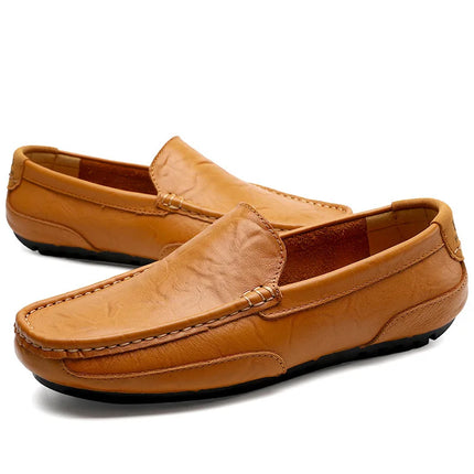 Scarpe Casual da Uomo con Suola Morbida, Mocassini Leggeri Antiscivolo per Guida, Taglie Grandi, Scarpe in Pelle Tenis Masculino