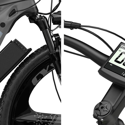Bici elettrica da montagna CYSUM M520, bici elettrica fuoristrada per adulti da 29", bicicletta elettrica assistita a pedale, batteria 48 V 15 Ah, cassetta a 7 velocità